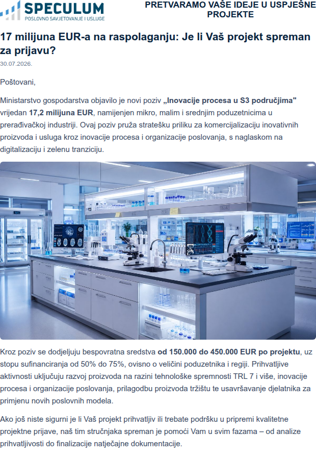 SPECULUM newsletter 30.07.2026.